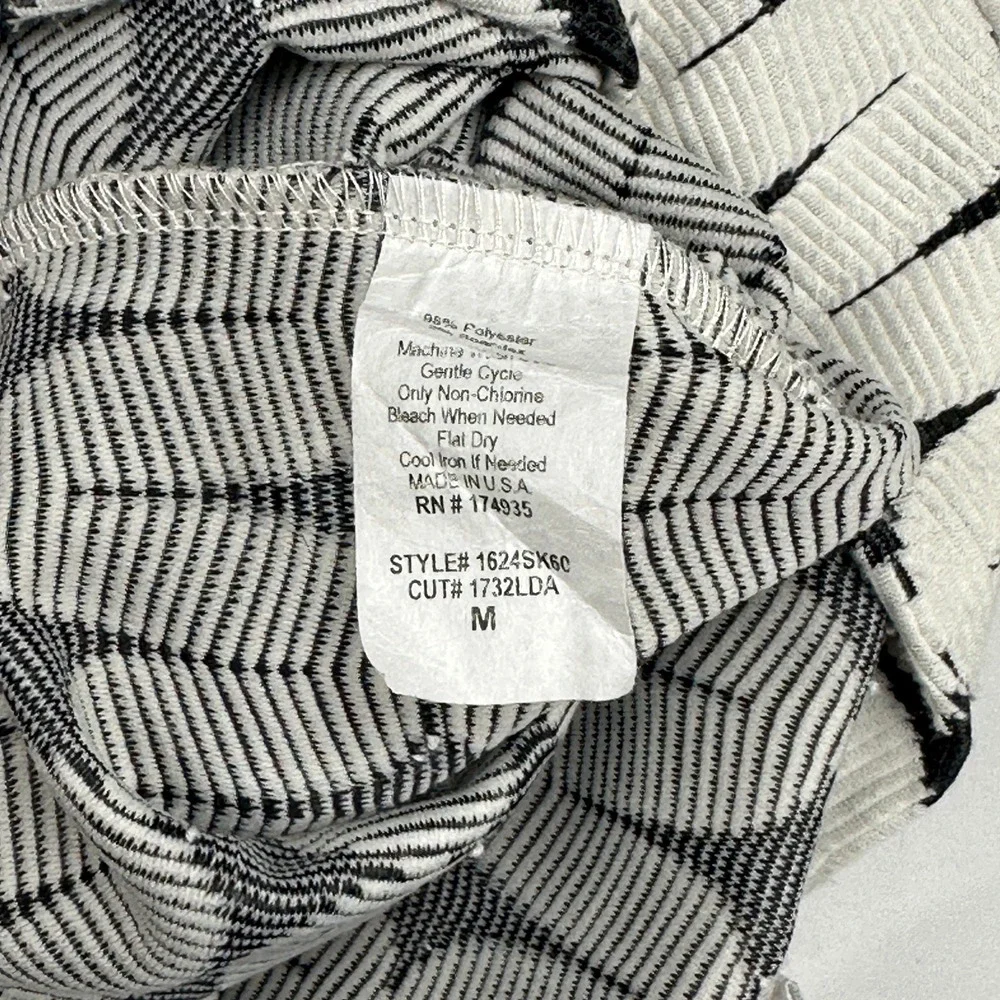 Renee C Womens‎ Black White Geometric Diamond Pencil Skirt Size M Made in USA